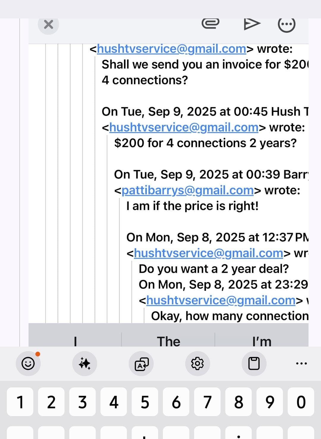 Suspicious payment method